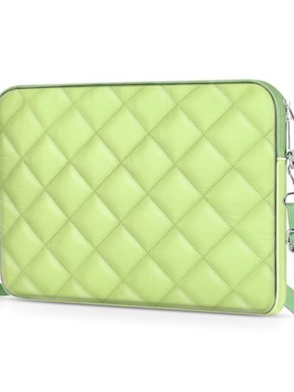 Puffy Quilted Laptop Sleeve 15 Inch Removable Shoulder Strap Slim Lightweight
